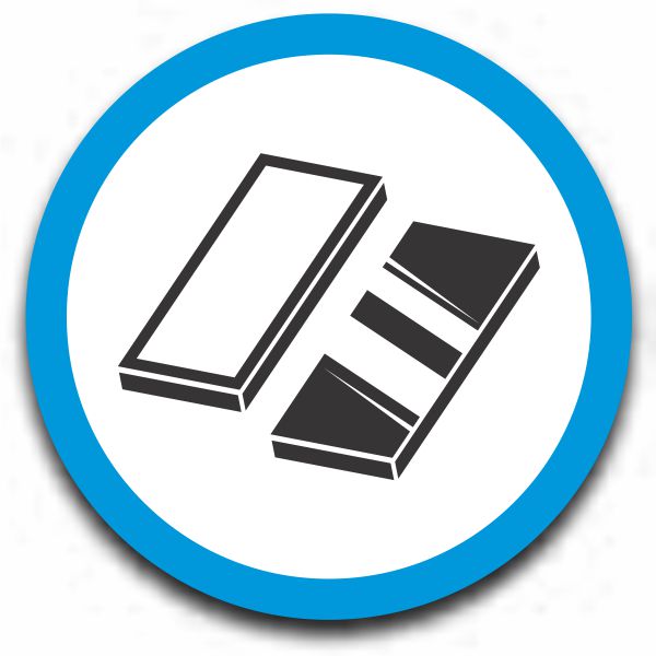 Can be used on multiple substrates icon